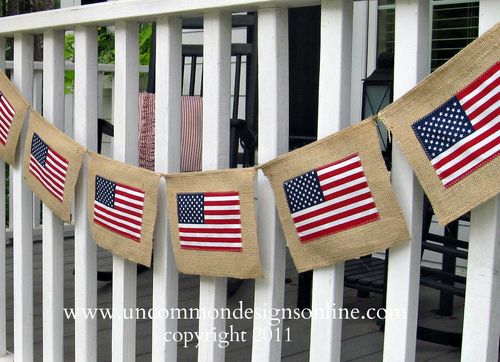 Uncommon 4th of july burlap banner 2 2011